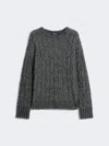 Max Mara Boxy Jumper In Alpaca And Cotton In Gray