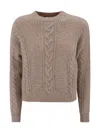 Max Mara Boxy Jumper In Alpaca Blend In Neutral