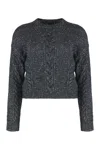 Max Mara Studio Boxy Sweater In Alpaca Blend In Black