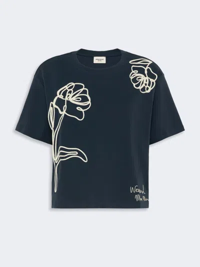 Max Mara Boxy-fit Cotton T-shirt In Blue