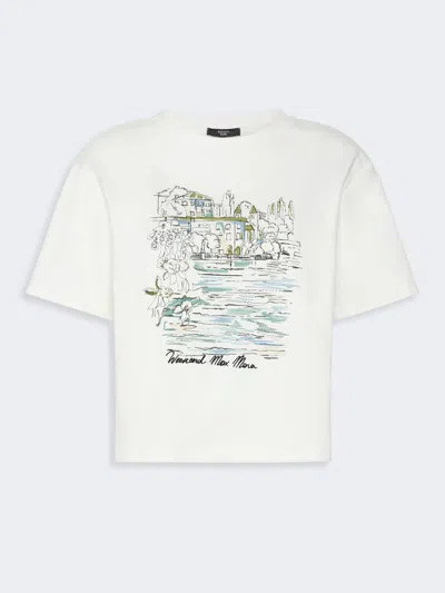 Max Mara Boxy-fit Cotton T-shirt In White