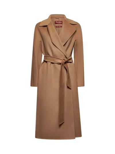 Max Mara Long Coat In Brown