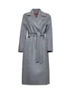 Max Mara Belted-wrap Coat In Black