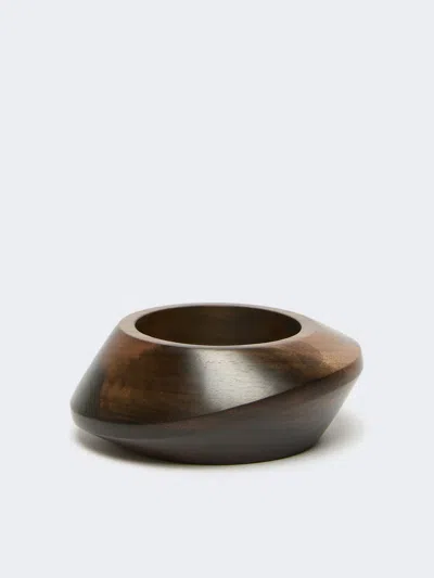 Max Mara Bracelet En Bois D'ébène In Brown