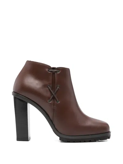 MAX MARA BRAIDAY CRISS-CROSS HEELED BOOTS