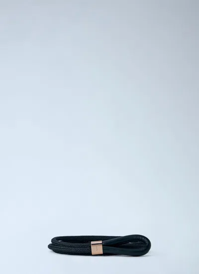 Max Mara Braided Leather Belt In Black