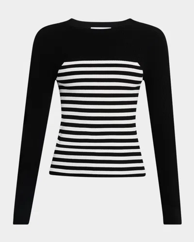 MAX MARA BRAIES STRIPED RIB CREWNECK SWEATER