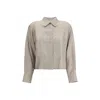 Max Mara Brama Silk Shirt In Gray