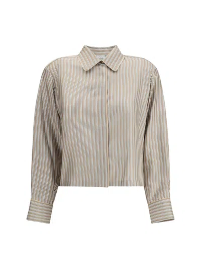 Max Mara Brama Silk Shirt In Multi