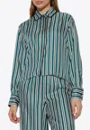 Max Mara Women's Brama Shirt Dark Green | Size It 46 | 2521116171600001 In Blue