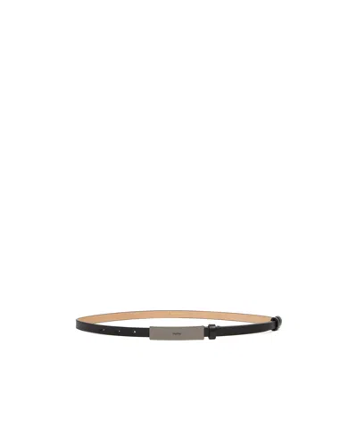 Max Mara Brand Nameplate Decorative Belt In Nude