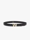 Max Mara Branded Buckle-embellished Leather Belt In Black