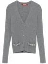 Max Mara Brandy Cardigan In Grey
