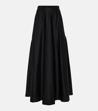 Max Mara Brasile Embellished Maxi Skirt In Black