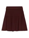 Max Mara Brava Pleated Mini Skirt In Burgundy