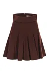 Max Mara Brava1234 - Camel Drape Mini Skirt In Red