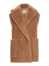 Max Mara Breda Teddy Vest In Brown