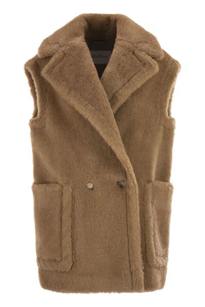 MAX MARA MAX MARA BREDA1234 - CAMEL AND SILK TEDDY WAISTCOAT