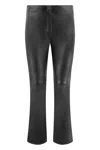 Max Mara Brenta Faux Leather Trousers In Black