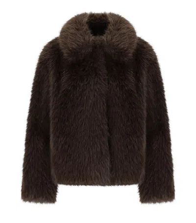 MAX MARA BRENTA1234 DARK BROWN JACKET