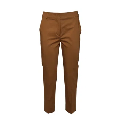 Max Mara Brick Red Satin Lince1234 Cropped Trousers