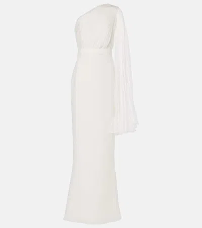 Max Mara Bridal Lorena Chiffon And Cady Gown In White