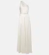 Max Mara Bridal Pamela Draped Silk Satin Gown In White