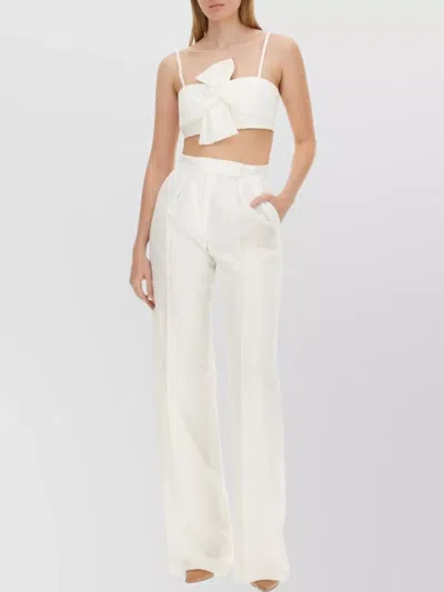 MAX MARA BRIDAL SLIM FIT CROPPED TOP WITH BOW