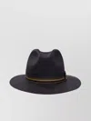 Max Mara Brimmed Hat With Textured Finish And Ribbon