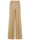 Max Mara Bronte Virgin Wool Blend Wide Leg Pants In Brown