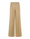 Max Mara Bronte Virgin Wool Blend Wide Leg Pants In Neutral