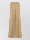 Max Mara Bronte Virgin Wool Blend Wide Leg Pants In Brown
