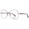 Max Mara Bronze Women Optical Frames In Gold