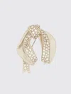 Max Mara Elegant Bow Brooch With Rhinestones In Gold