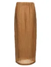 Max Mara Mid-length Crinkled Maxi Skirt With Elastic Waistband In Multi