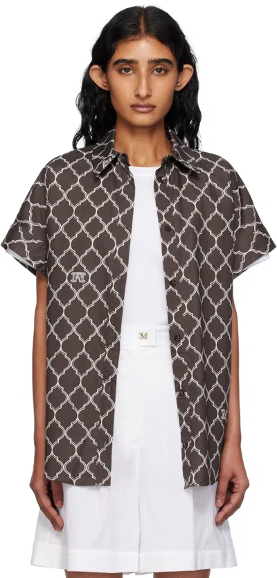 Max Mara Brown & White Sponda Shirt
