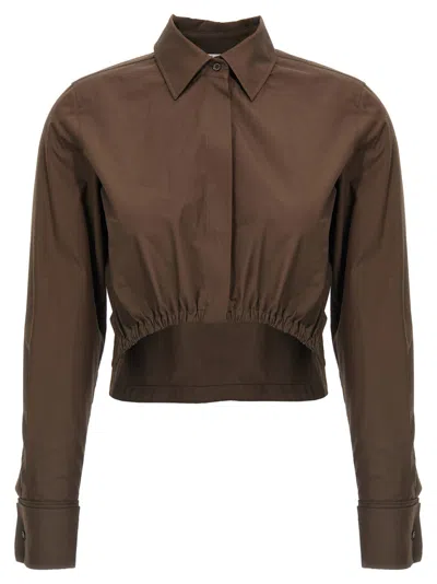 MAX MARA BROWN ANGIO SHIRT