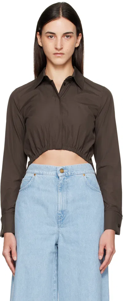 Max Mara Brown Angio Shirt In Green