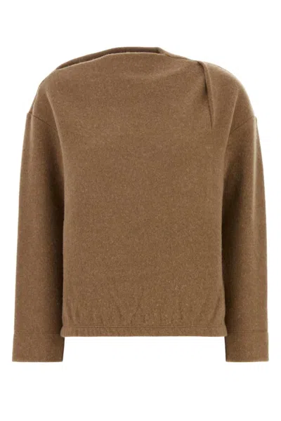MAX MARA BROWN BISCUIT OXA SWEATSHIRT