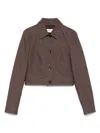 Max Mara "carp" Jacket Cotton In Brown
