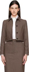 Max Mara Carp Jacket Cotton In Brown