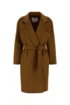 Max Mara Maxmara Women Melinda - Cashmere Midi Coat With Belt In Cuoio