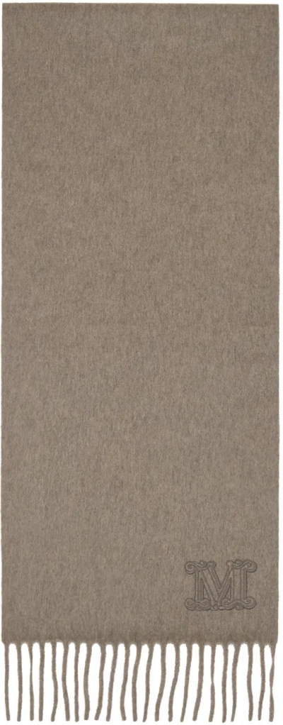 Max Mara Brown Cashmere Scarf In 012 Brown