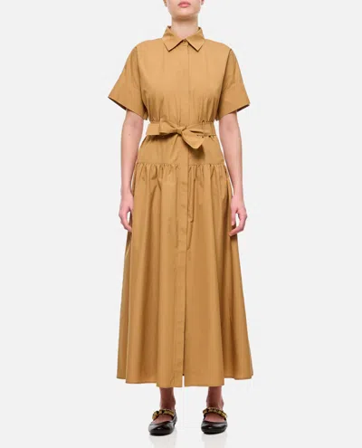 MAX MARA BROWN CHEMISIER DRESS