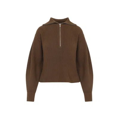 MAX MARA BROWN CHUNKY SWEATER