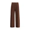 Max Mara Brown Cotton Casual Pants
