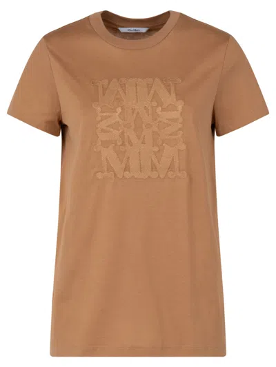MAX MARA BROWN COTTON T-SHIRT
