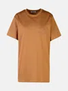 Max Mara Brown Cotton T-shirt In Brown