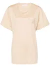 Max Mara Women Mango T-shirt With Embroidery In Beige