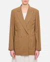 Max Mara Brown Double Breasted Blazer In Brown